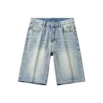 FAIRWHALE Denim Shorts Unisex Nostalgic Vintage Blue