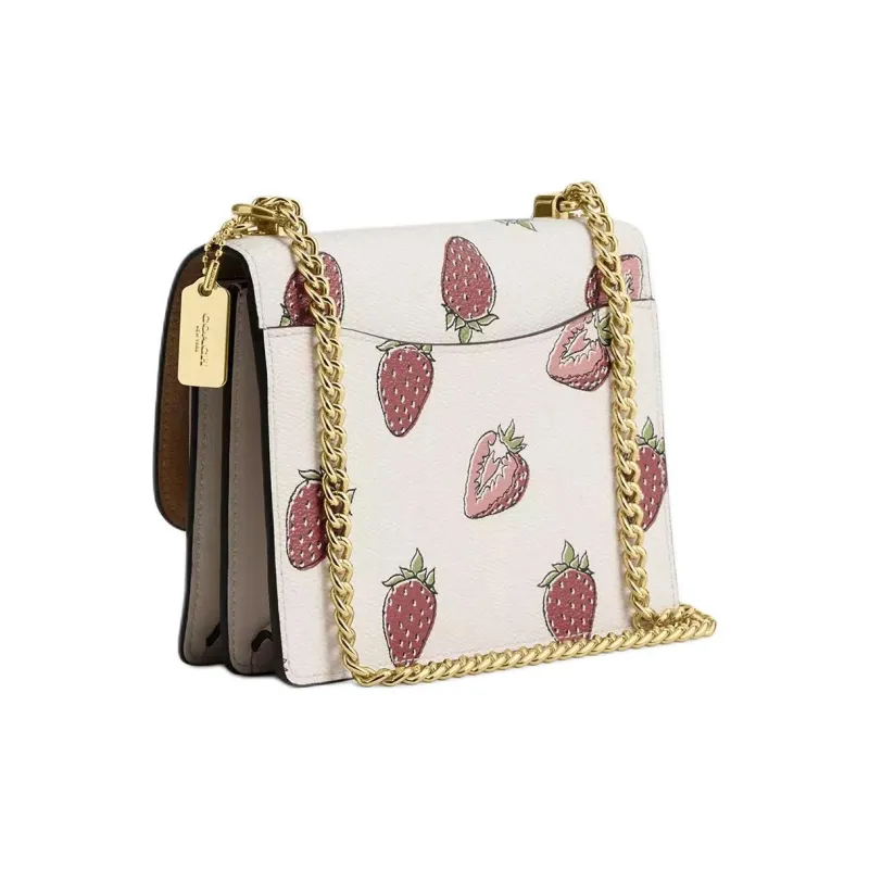 COACH Klare Coated Canvas Crossbody Bag, Shoulder Bag Mini Women's Gold & Chalk Multicolor-1