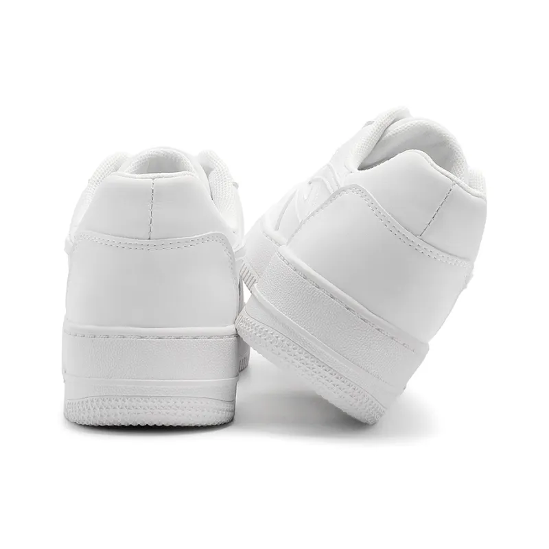 DEERWAY Anti Slip And Wear Resistant Height Increasing Low Top Casual Shoes Men's White-4