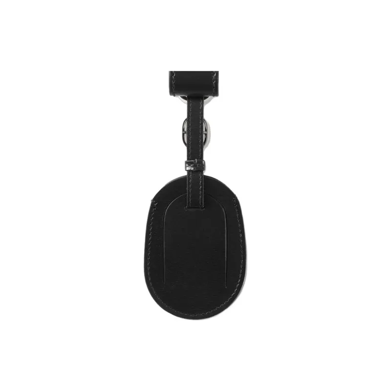 GUCCI Leather Luggage Tag Unisex Black-3