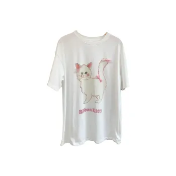 PLAY BUSH Drop Shoulder Sleeve T Shirt Women's