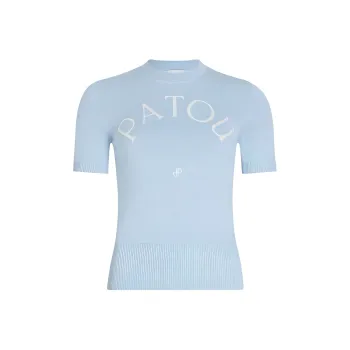 Patou Logo jacquard Knitted T shirt