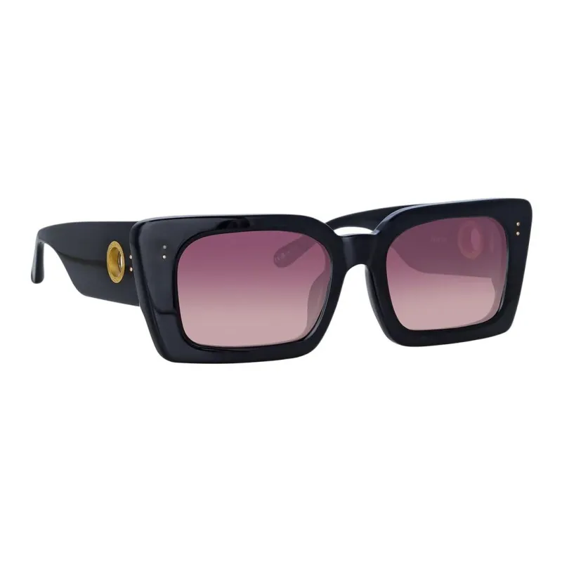 Linda Farrow Acetate Square Sunglasses Women's Black-1