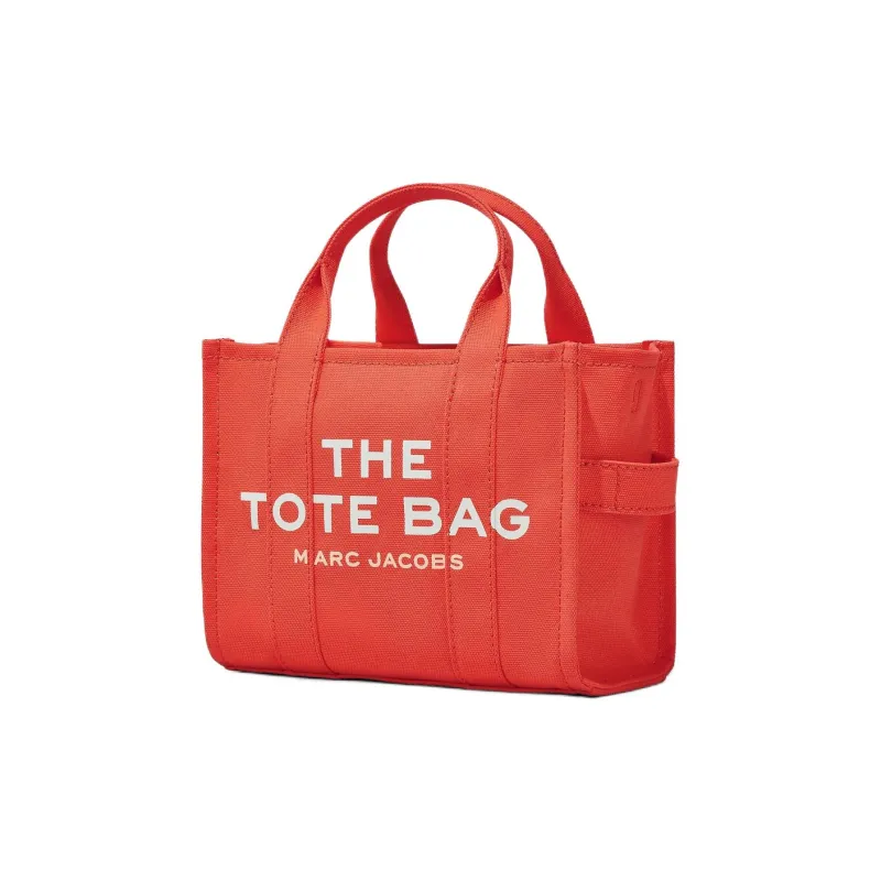 MARC JACOBS Cotton Canvas Tote Bag, Shopping Bag, Shoulder Bag, Handbag Trumpets Women's Orange-1