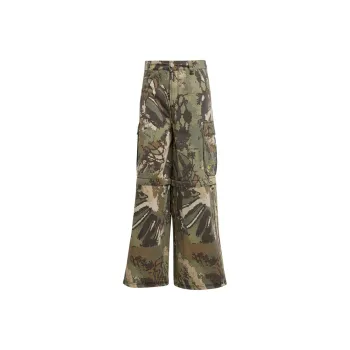 Adidas Originals SS25 ZIP OFF CARGO TROUSERS Cargo Pants Men's Green