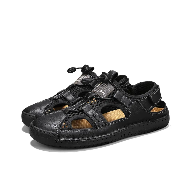 Wen Nai Anti Slip Wear Resistant River Trekking Shoes Men's Black-2