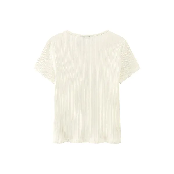 NO ONE ELSE T Shirts Women's White Apricot-1