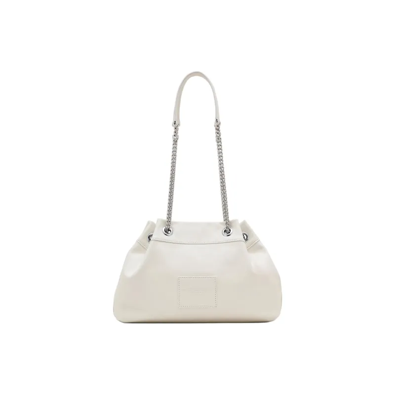 MARC JACOBS Leather Shoulder Bag Trumpets Women's White-2