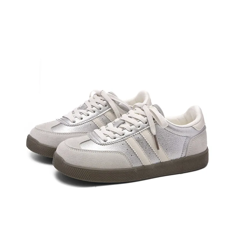 Ordifen Low Top Skateboard Shoes Women's Silver-1