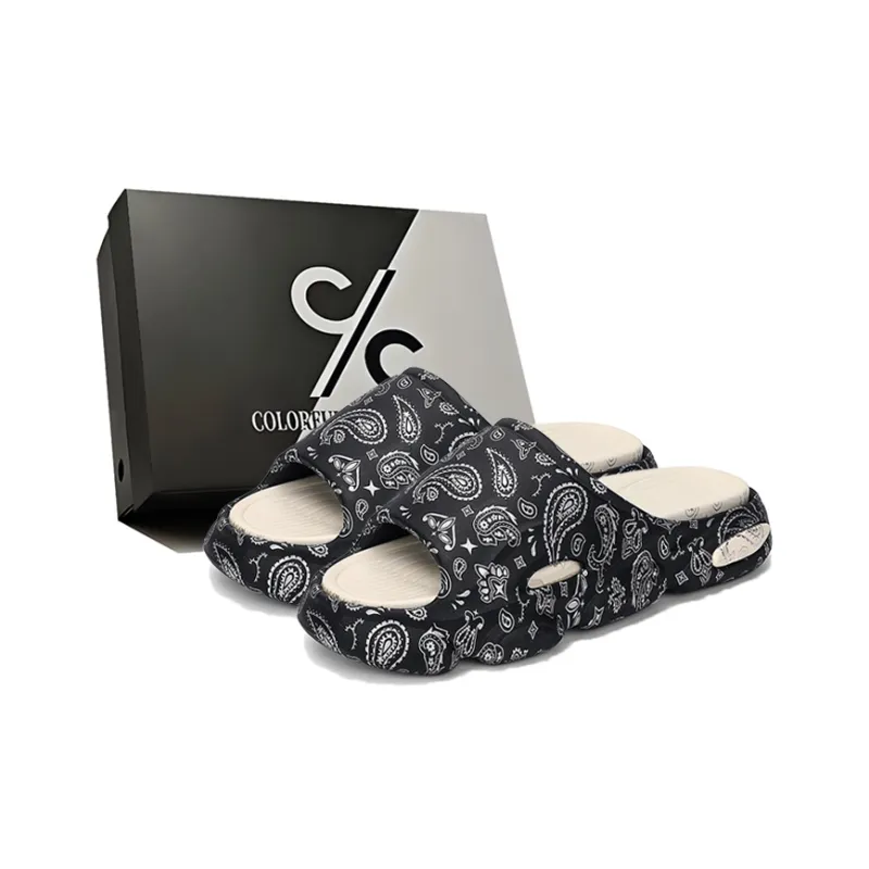 Colorful Creations EVA Cut Out Quiet Slip Resistant Odor Resistant Abrasion Resistant Slide Slippers Unisex-0