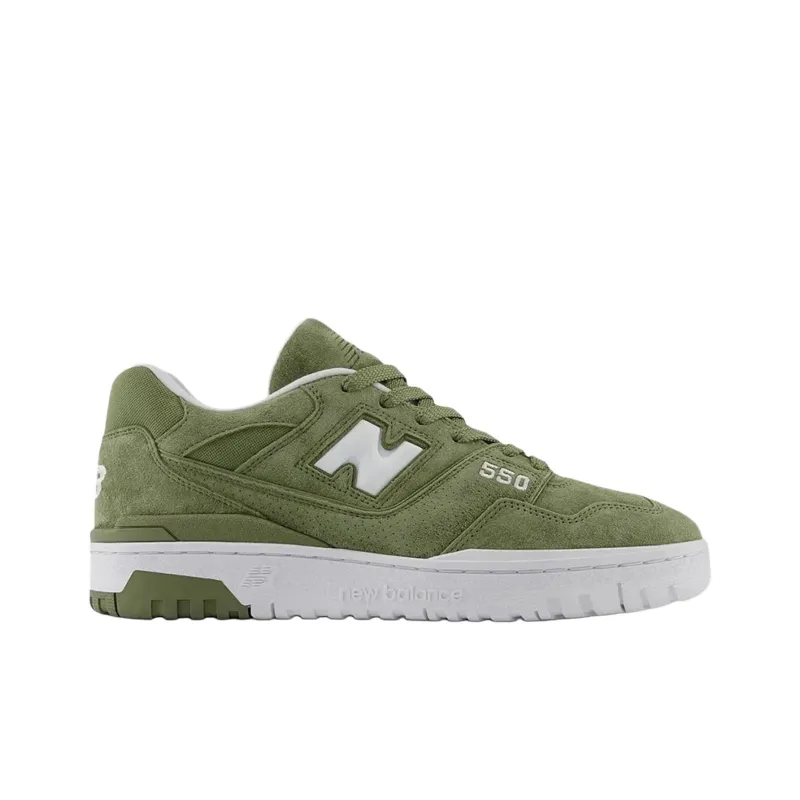 New Balance 550 Dark Olivine White-1