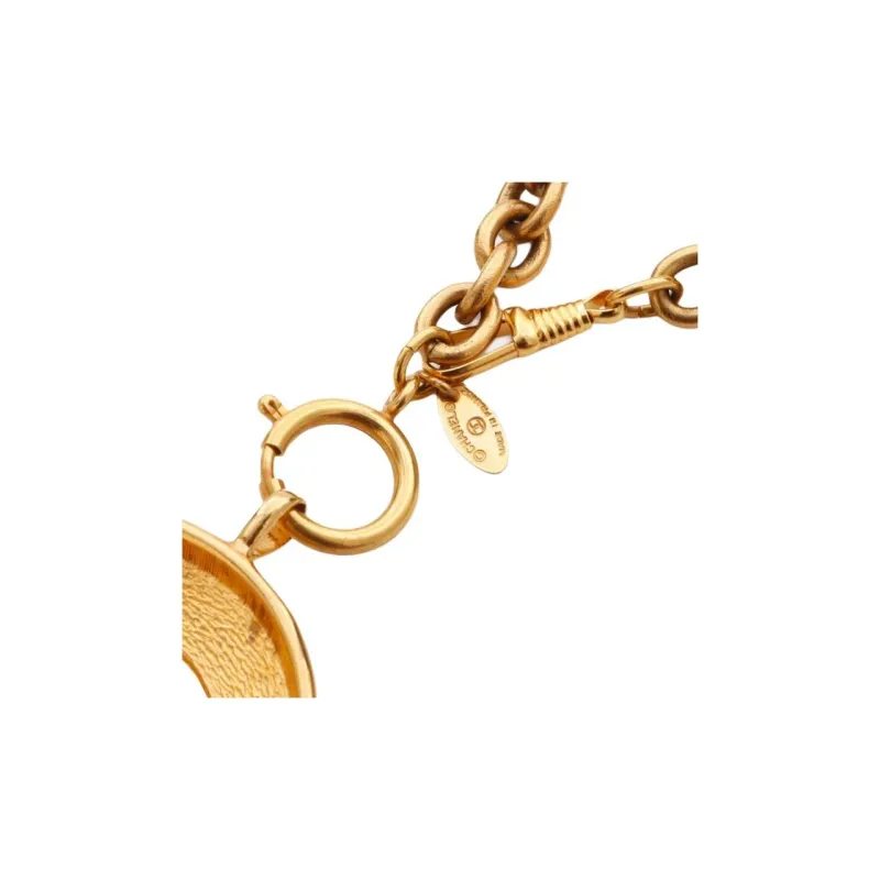 CHANEL 1980s Cc Pendant Necklace-2