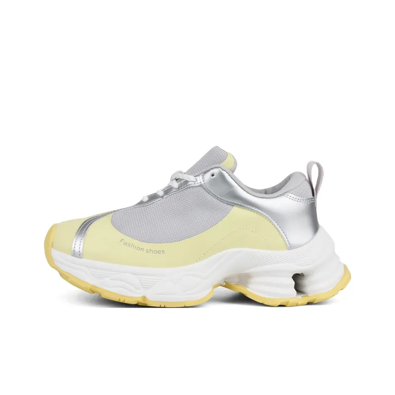 Daying Breathable Height Increase Low Top Chunky Sneakers Women's-1
