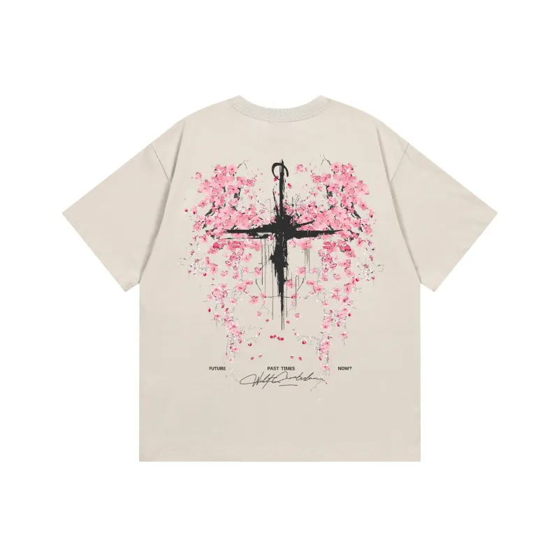 SOIE T-Shirts Unisex Light Beige Apricot-0