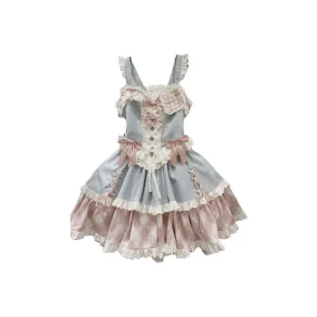 MDEHT Lolita Dresses Women's Pink Blue