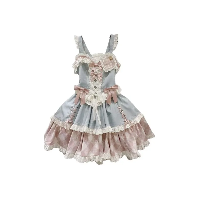 MDEHT Lolita Dresses Women's Pink Blue-0