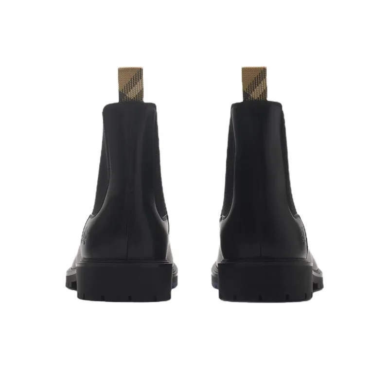 Burberry Rogue Short Chelsea Boots Men's Black-4