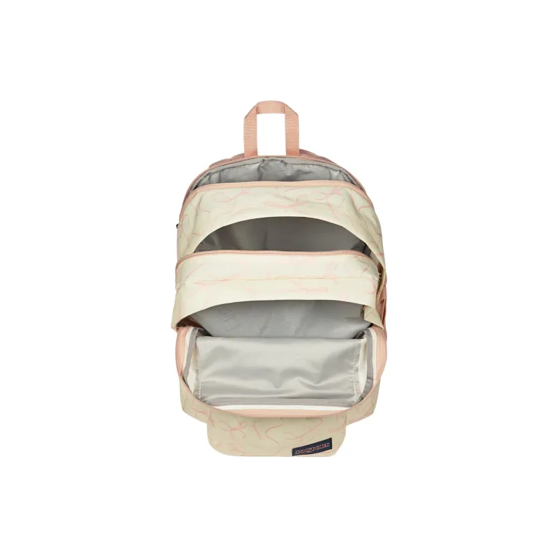 JanSport Recycled Polyester Backpack Women's Beige & Pink-6