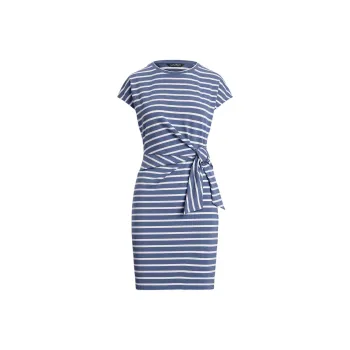 LAUREN RALPH LAUREN Short Sleeved Dress Women's Capri Blue