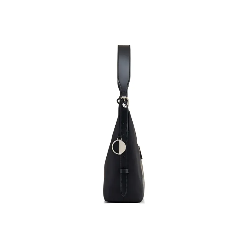 SAMSONITE LIBRA 2.0 Fabric, Synthetic Leather Hobo Bag Shoulder Bag Women's Black-2