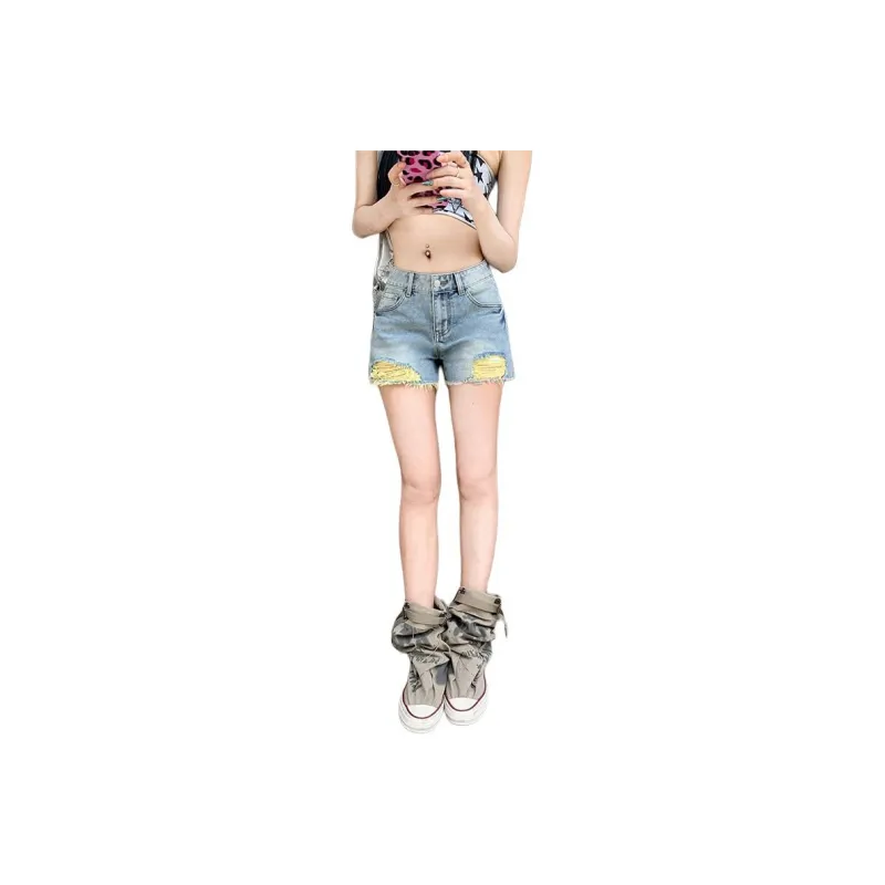 LCEVHZ'S Denim Shorts Women's Moonlight Blue-0