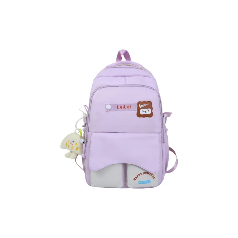WICKBUEN Nylon Backpack Regular Unisex Ecru/Black-7
