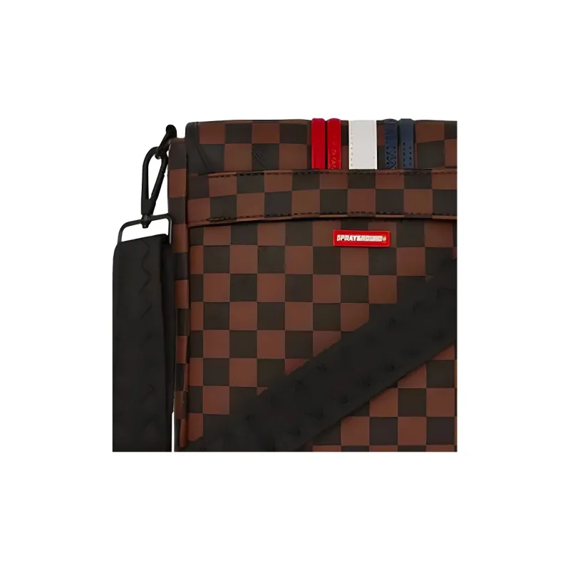 SPRAYGROUND Polyvinyl Chloride Crossbody Bag Men's Brown-4