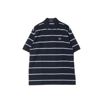 Beams x FRED PERRY Polo Shirt Men's Marine Blue