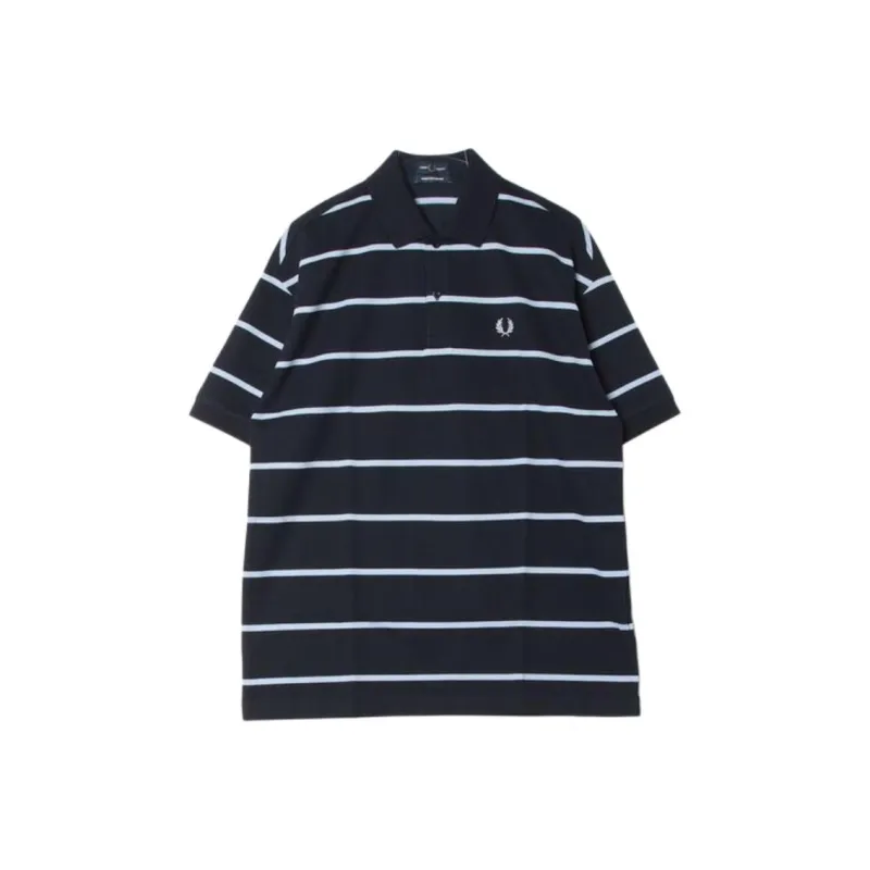Beams x FRED PERRY Polo Shirt Men's Marine Blue-0