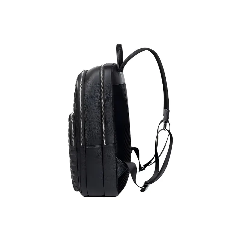 VIHUS Cow Leather Backpack Men's Black-4