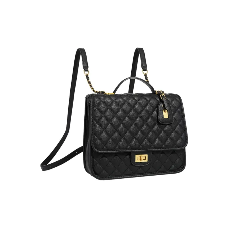 Bywhich PU Backpack Regular Women's Black-0