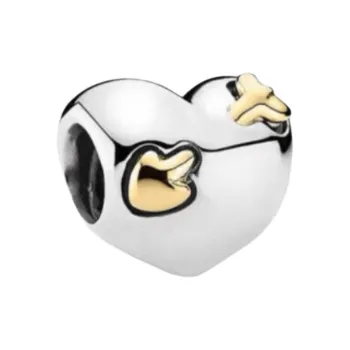 Pandora 925 Sterling Silver With 14K Gold Jewelry Accessories Unisex Silver