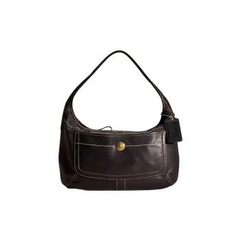 COACH Ergo Leather Hobo Bag, Handbag, Shoulder Bag Women's Black