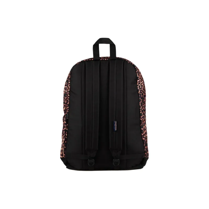 JanSport Suede Backpack Unisex Leopard Print-2