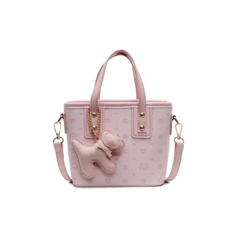 NOMK PU Crossbody One Shoulder Handbag Women's White & Brown/Ecru/Pink/Coffee-8