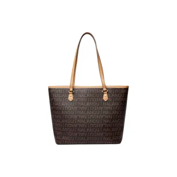 Narandu PVC Tote Bag, Shopping Bag, Mom Bag, Women's Bag, Shoulder Bag Tubas Women's Brown/Cream White