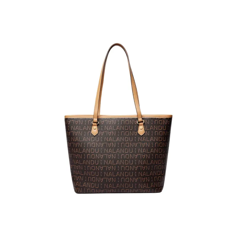 Narandu PVC Tote Bag, Shopping Bag, Mom Bag, Women's Bag, Shoulder Bag Tubas Women's Brown/Cream White-0