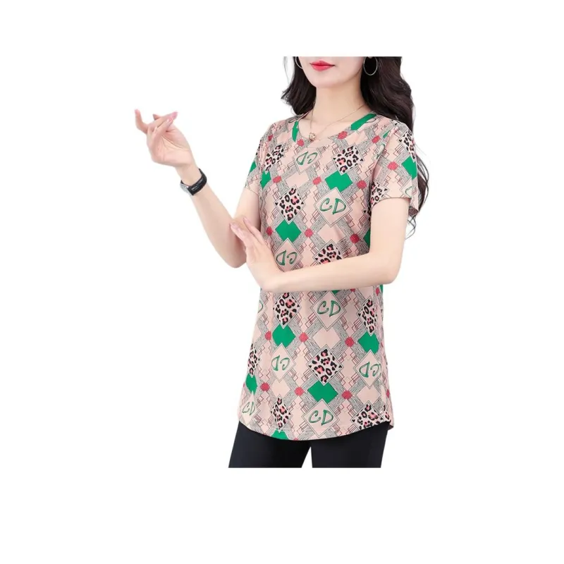 Kele Coco T Shirts Women's Green Apricot-0