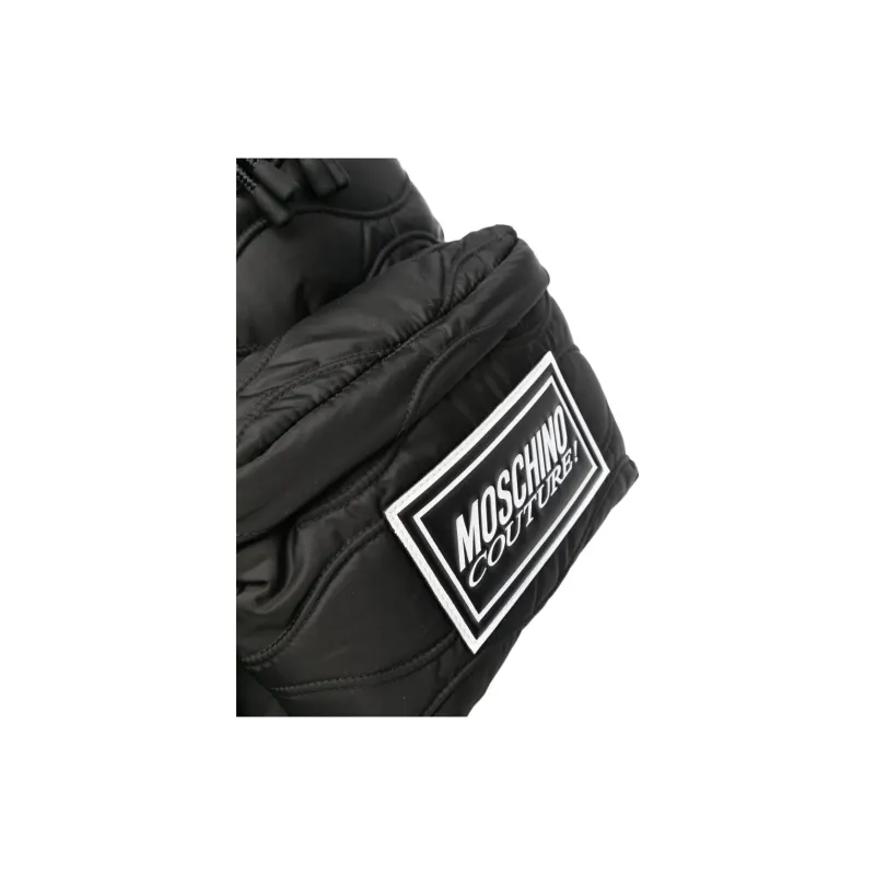 MOSCHINO Logo patch Quilted Backpack-3