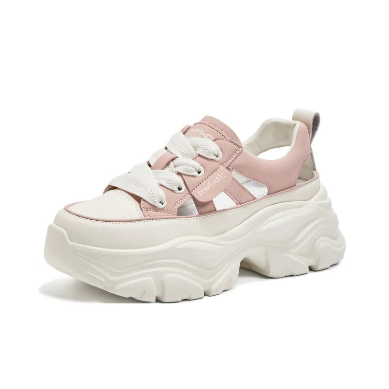 Hotwind Breathable Lightweight Height Increasing Low Top Chunky Sneakers Women's-6