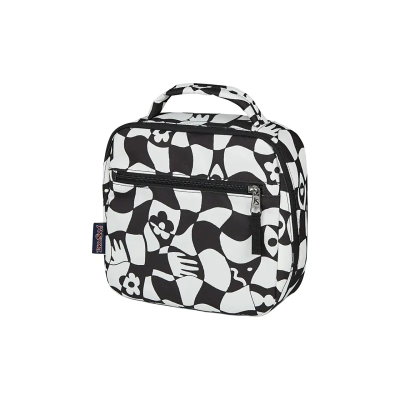 JanSport Recycled Polyester Travel Storage Bag Unisex Black & White-1