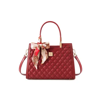 Vigno Synthetic Leather Handbag Women's Red/Black