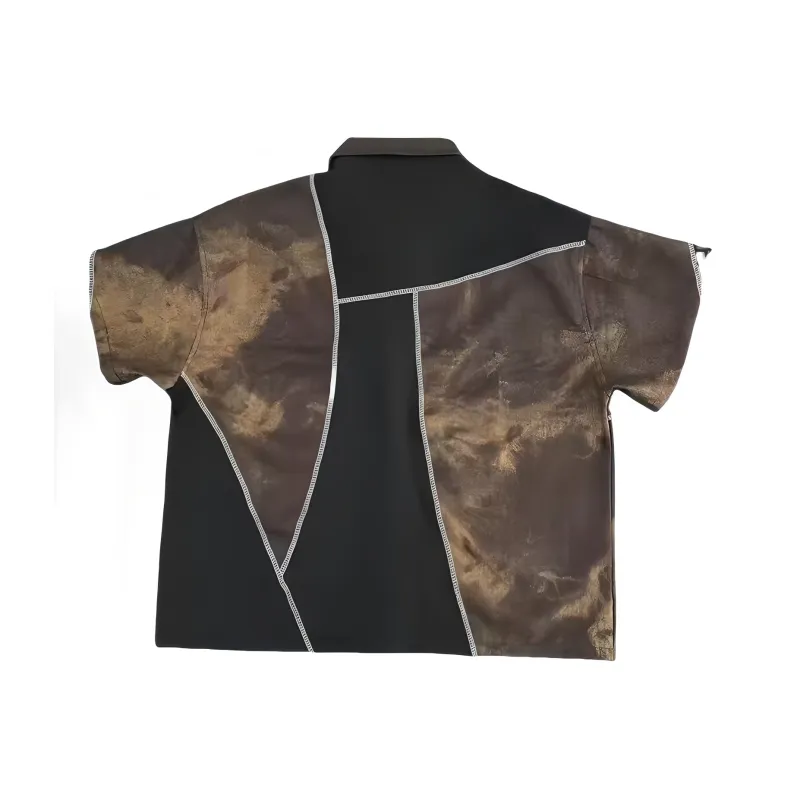 T IRA Shirts Unisex Black Patchwork-1