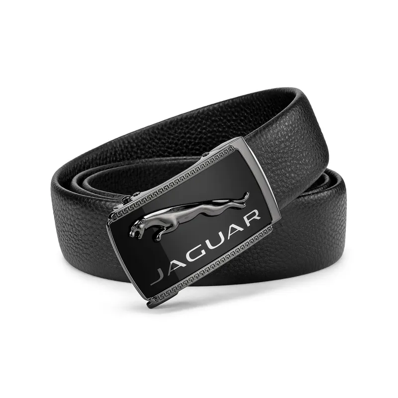 JAGUAR Top Grain Cow Leather Belts Men's Black 3.5cm-1