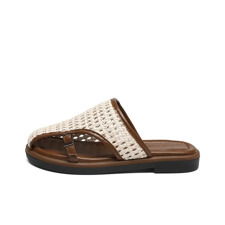 ZHR Rubber Sole Slip Resistant Closed Toe Slippers Women's-7
