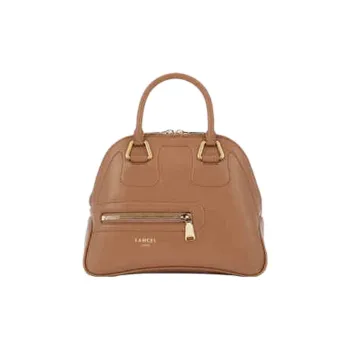LANCEL Cow Leather Dome Bag, Shoulder Bag, Crossbody Bag, Handbag Mini Women's Granite Stone Color