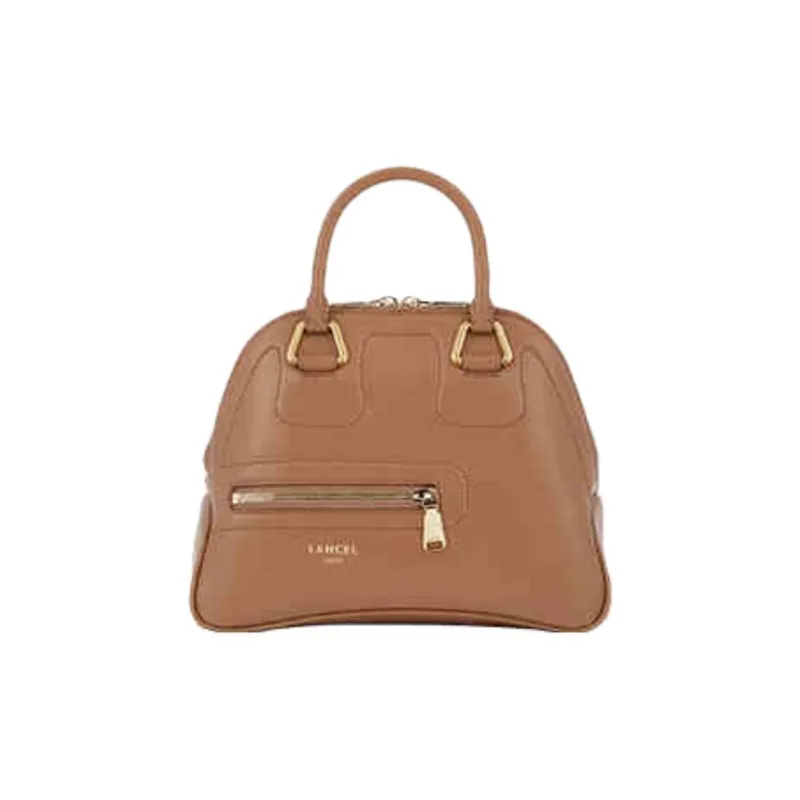LANCEL Cow Leather Dome Bag, Shoulder Bag, Crossbody Bag, Handbag Mini Women's Granite Stone Color-0