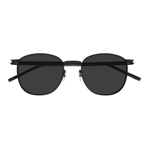 SAINT LAURENT Metal Alloy Round Sunglasses Unisex Black