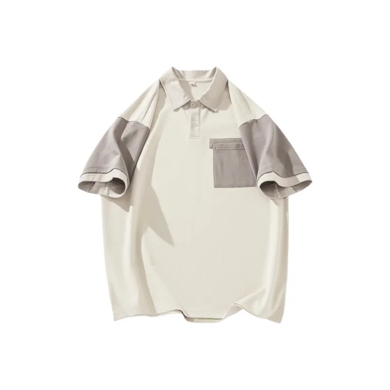 Go it alone Polo Shirts Unisex Apricot & Coffee-0