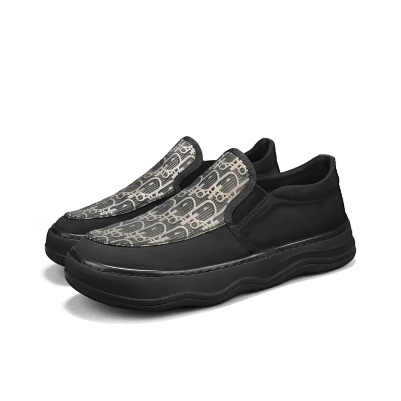 AD Breathable, Slip Resistant, And Abrasion Resistant Low Top Casual Shoes Men's Black-2